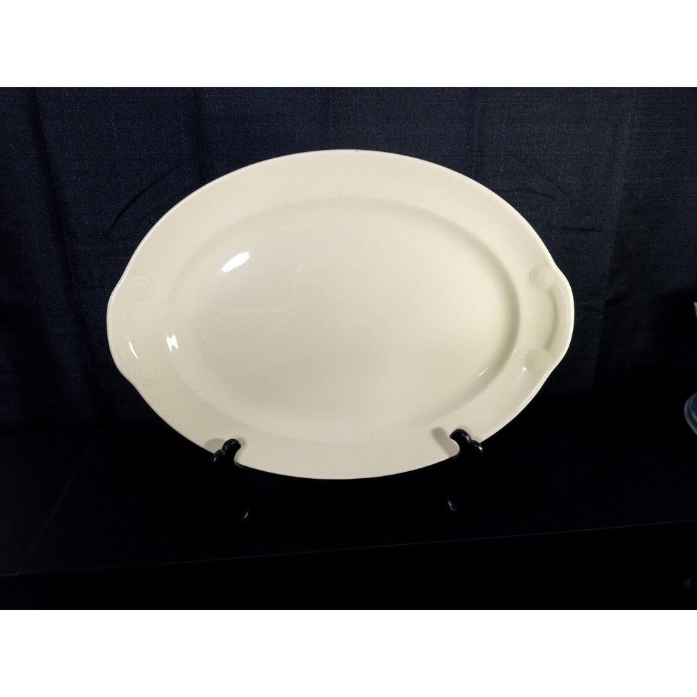 LuRay Pastels Yellow Large 13 1/2” Platter Plate Really Nice MCM 1930s vintage